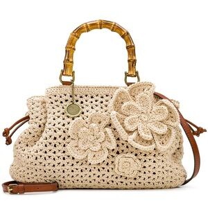 Elegant Cream Crochet Handbag from Patricia Nash.